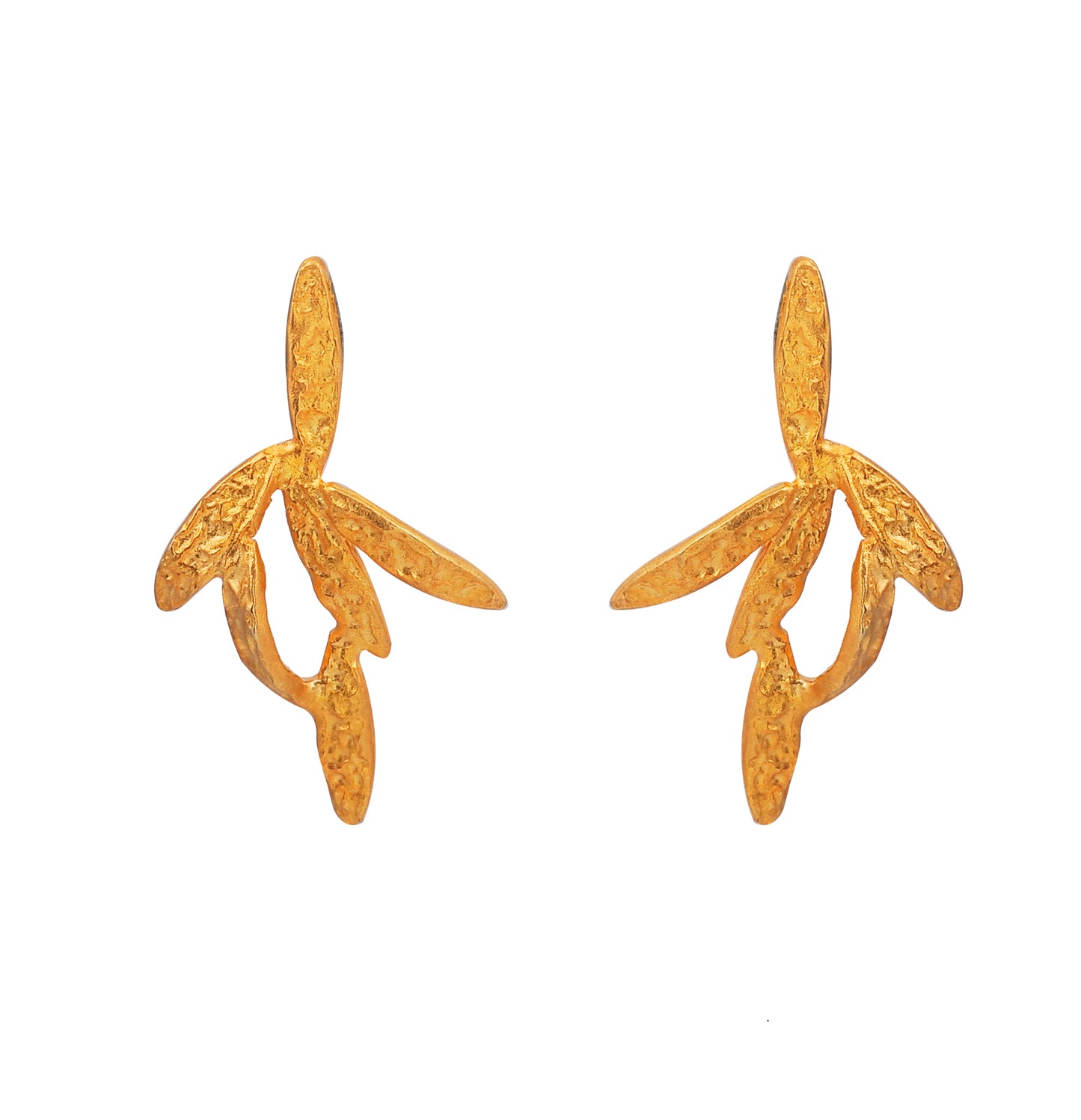 Handmade silver earrings goldplated